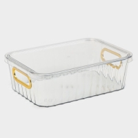 Контейнер для хранения с крышкой «Грани», 25,5×18×8 см, цвет МИКС Контейнер для хранения с крышкой «Грани», 25,5×18×8 см, цвет МИКС