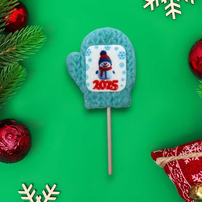 Новый год. Леденец с печатью Новый год. Леденец с печатью "Снеговик 2025", 30 г