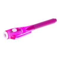 Ручка для рисования светом «Весёлая школа», с чернилами и фонариком, МИКС Ручка для рисования светом «Весёлая школа», с чернилами и фонариком, МИКС