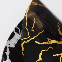 Салфетка сервировочная на стол &laquo;Мрамор&raquo;, d=38 см, цвет чёрный