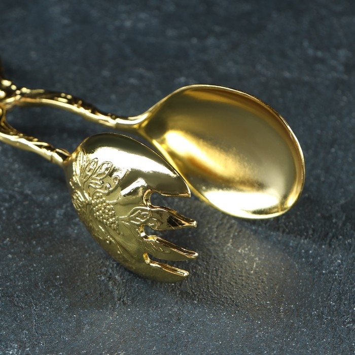 Щипцы для подачи &laquo;Рахат золото&raquo;, h=22 см, цвет золотой