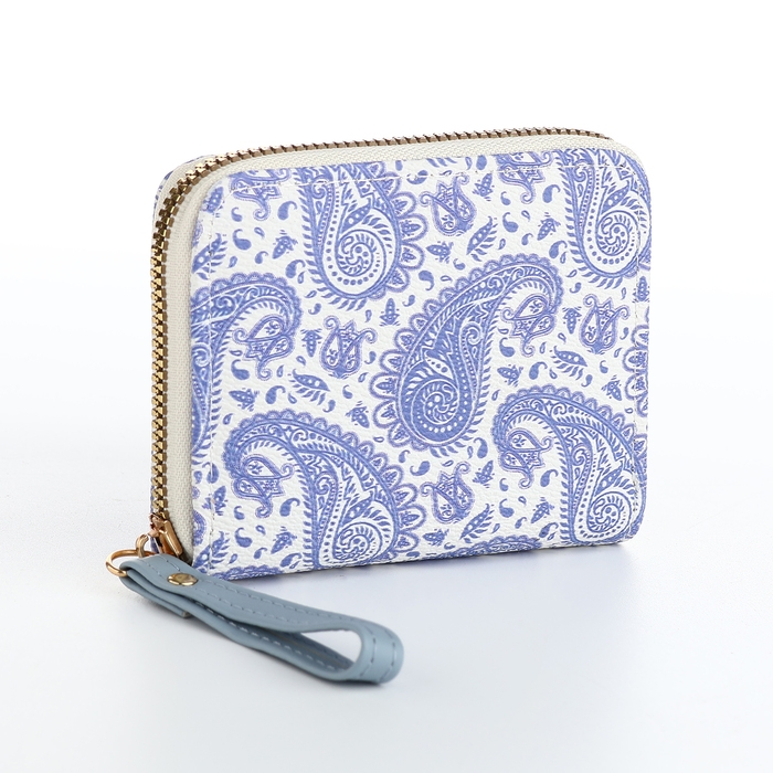 Кошелёк женский на молнии, цвет голубой Кошелёк женский на молнии, цвет голубой