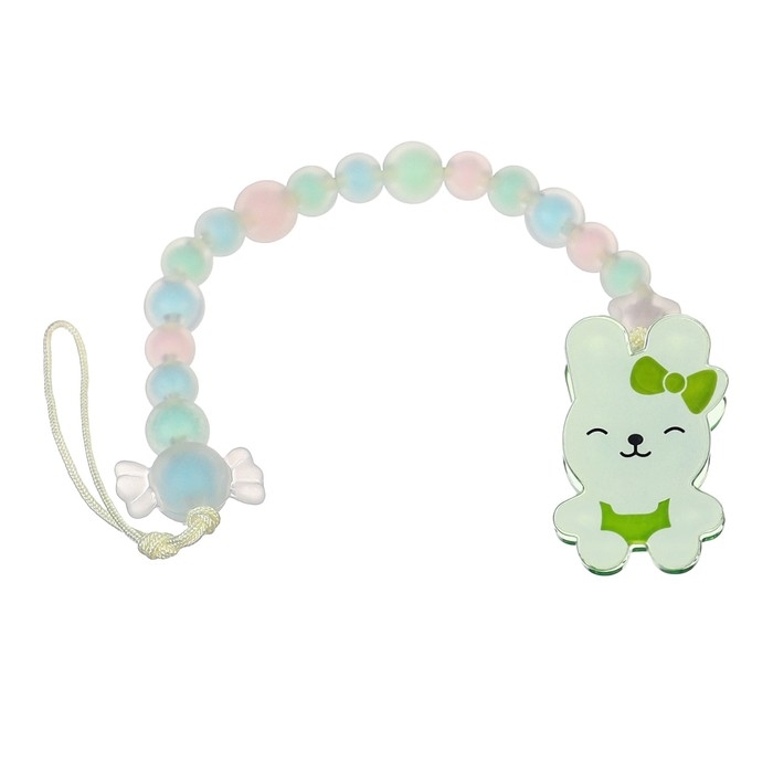 Держатель для соски - пустышки «Зайка», цвет зеленый Держатель для соски - пустышки «Зайка», цвет зеленый