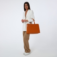 Сумка женская на молнии, цвет рыжий Сумка женская на молнии, цвет рыжий