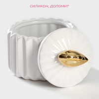 Банка для хранения сыпучих продуктов Доляна &laquo;Золотое крыло. Фламинго&raquo;, 700 мл, 12&times;15 см, керамическая, цвет белый