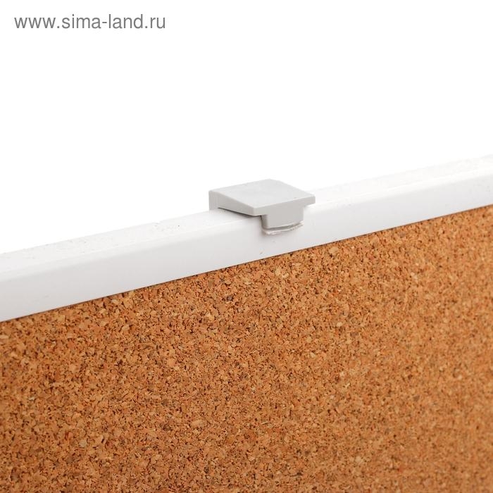 Доска пробковая А2, 45х60 см, Calligrata, в ПВХ рамке белого цвета