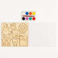 Новогодняя роспись по дереву. Магнитный набор &laquo;Новый год&raquo;