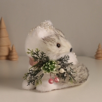 Декор "Белая лисичка в бусинках" 15х17х13 см Декор "Белая лисичка в бусинках" 15х17х13 см