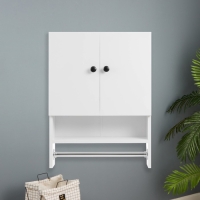 Шкаф для ванной комнаты навесной, белый, 48,6 х 65 х 15 см