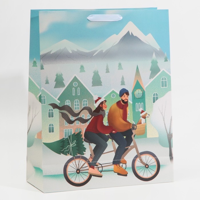 Пакет подарочный новогодний ламинированный &laquo;Счастье рядом с тобой&raquo;, L 31 х 40 х 11,5 см, Новый год