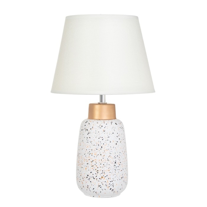 Лампа настольная "Кианг" 1х40Вт Е14 белый/золото 22х22х38см