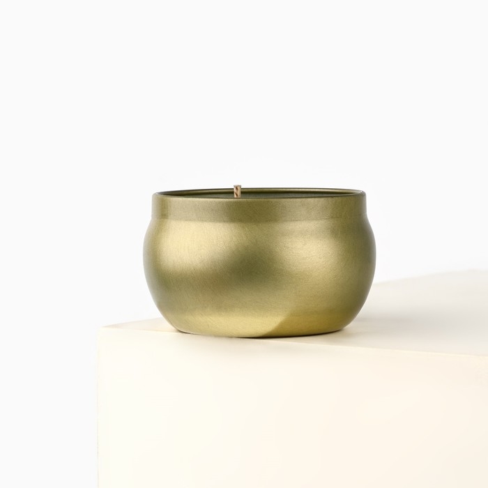 Новогодняя ароматическая свеча в банке &laquo;Новый год: Богатство&raquo;, аромат ваниль, 6 х 6 х 4 см.