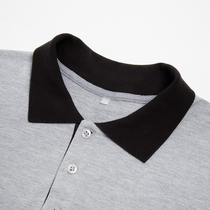 Поло с длинным рукавом President, размер M, цвет серый