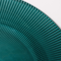 Тарелка стеклянная &laquo;Эмеральд&raquo;, d=27 см, цвет бирюзовый с серебряной отводкой