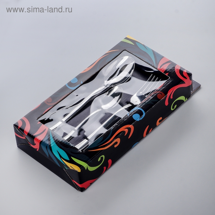 Набор столовый «Торжество», 18 предметов, толщина 2 мм, серебристый Набор столовый «Торжество», 18 предметов, толщина 2 мм, серебристый