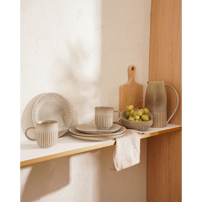 Набор тарелок фарфоровых SL Home &laquo;Монти&raquo;, d=27 см, цвет серый