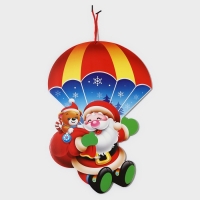 Декоративное украшение (подвеска) "Дед мороз и мишка" 44,5х31 см Декоративное украшение (подвеска) "Дед мороз и мишка" 44,5х31 см