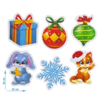 Макси-пазлы «Украшаем ёлочку», 6 пазлов, 15 деталей Макси-пазлы «Украшаем ёлочку», 6 пазлов, 15 деталей