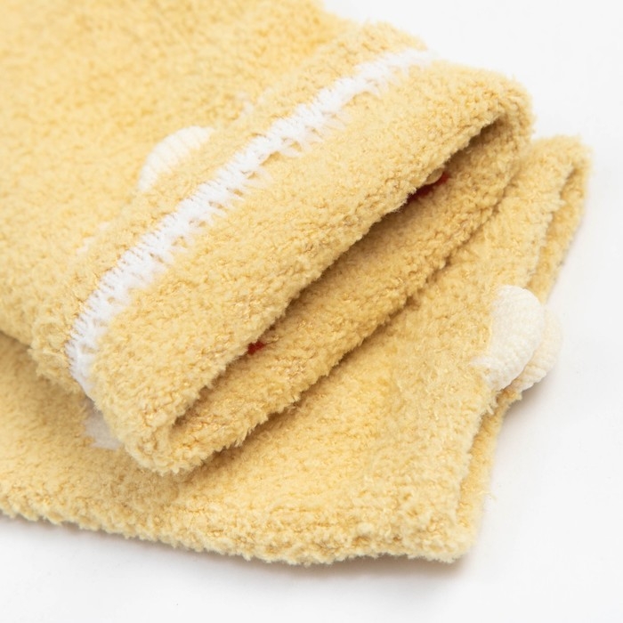 Носки детские махровые со стопперами MINAKU, цвет жёлтый, размер 12-14 см Носки детские махровые со стопперами MINAKU, цвет жёлтый, размер 12-14 см