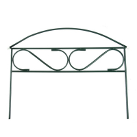 Ограждение декоративное, 37 &times; 325 см, 5 секций, металл, зелёное, &laquo;Узкий мини&raquo;, Greengo