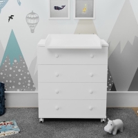 Комод пеленальный детский ИНКАНТО 800/4, 80х45х94 см., 4 ящика, цвет белый Комод пеленальный детский ИНКАНТО 800/4, 80х45х94 см., 4 ящика, цвет белый