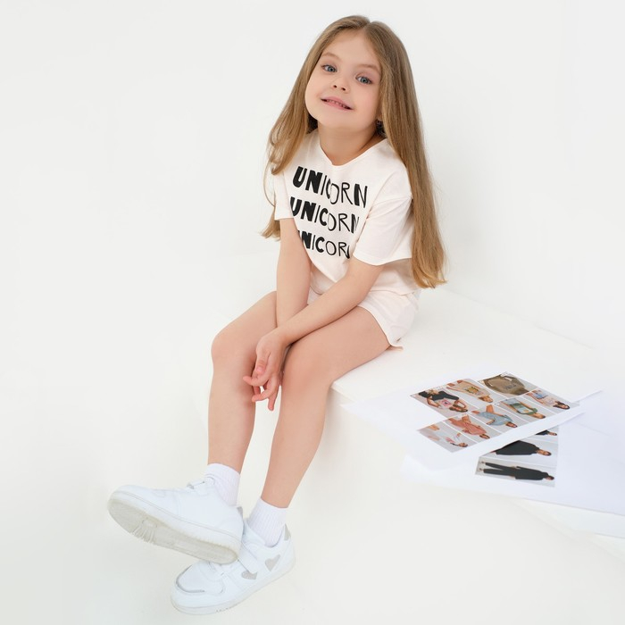 Шорты для девочки с рюшей KAFTAN "Unicorn", размер 38 (146-152)