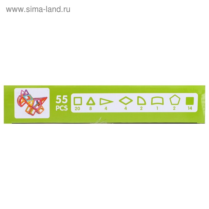 Конструктор магнитный &laquo;Магический магнит&raquo;, 55 деталей