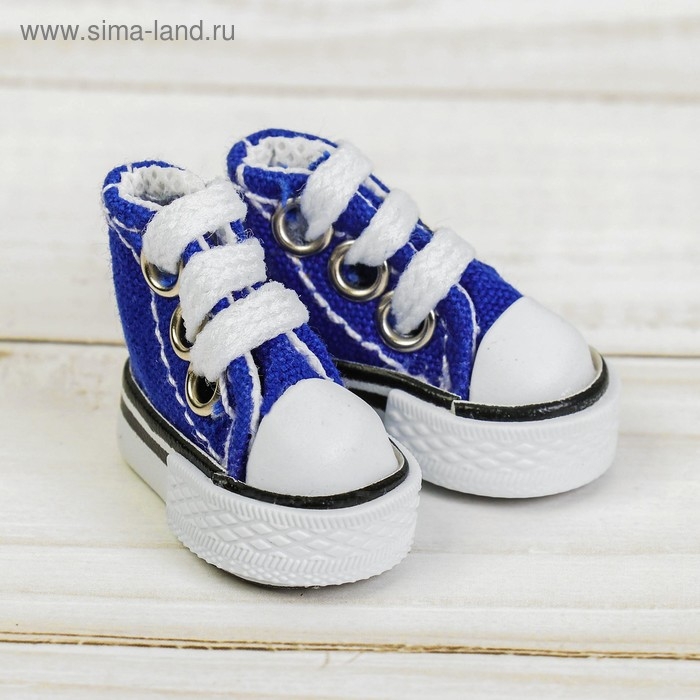 Кеды для кукол, длина подошвы 3,8 см, цвет синий Кеды для кукол, длина подошвы 3,8 см, цвет синий