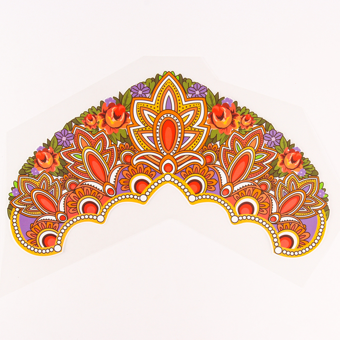 Термотрансфер &laquo;Павлопосадский&raquo;, узор и цветы, набор 10 шт.