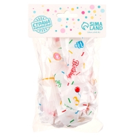 Шар фольгированный 5" «Набор цифр от 0 до 9 на палочке», белый Шар фольгированный 5" «Набор цифр от 0 до 9 на палочке», белый