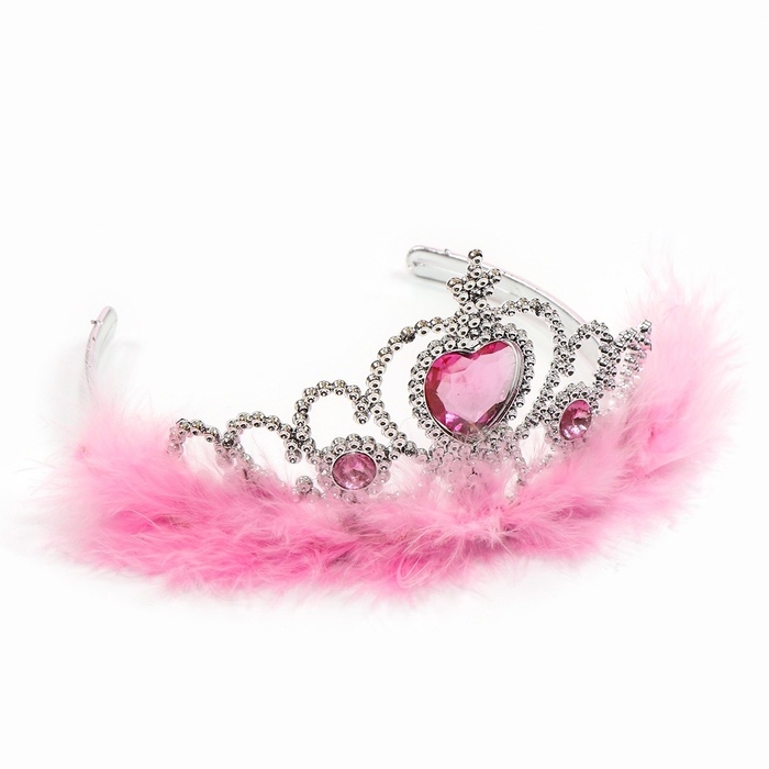 Карнавальный набор &laquo;Очаровательная принцесса&raquo; длина плаща 80 см, диадема, розовый