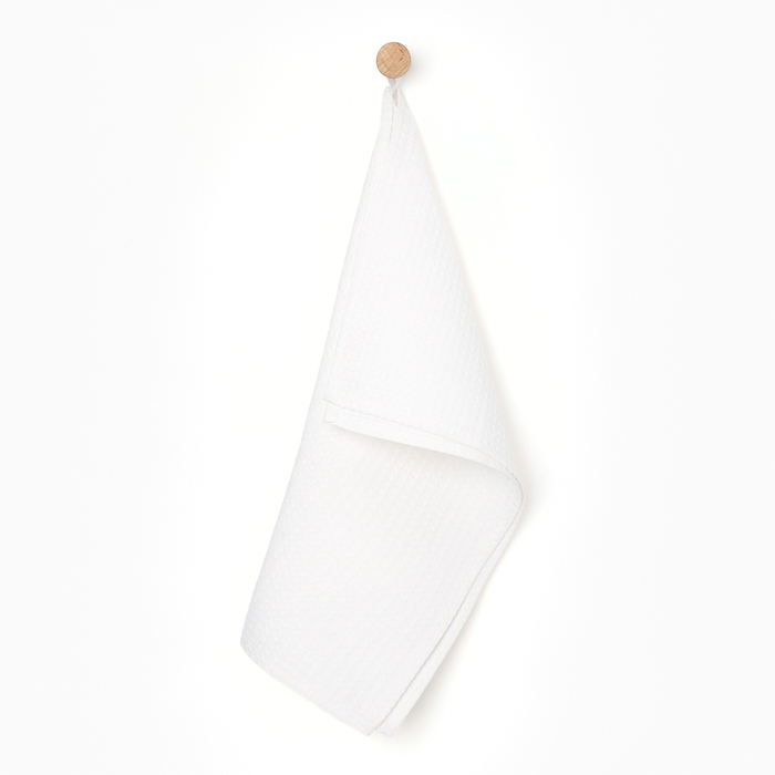 Полотенце Этель 50х60+/- 3 см, цв.белый 100% хл, вафля 240 г/м2 Полотенце Этель 50х60+/- 3 см, цв.белый 100% хл, вафля 240 г/м2