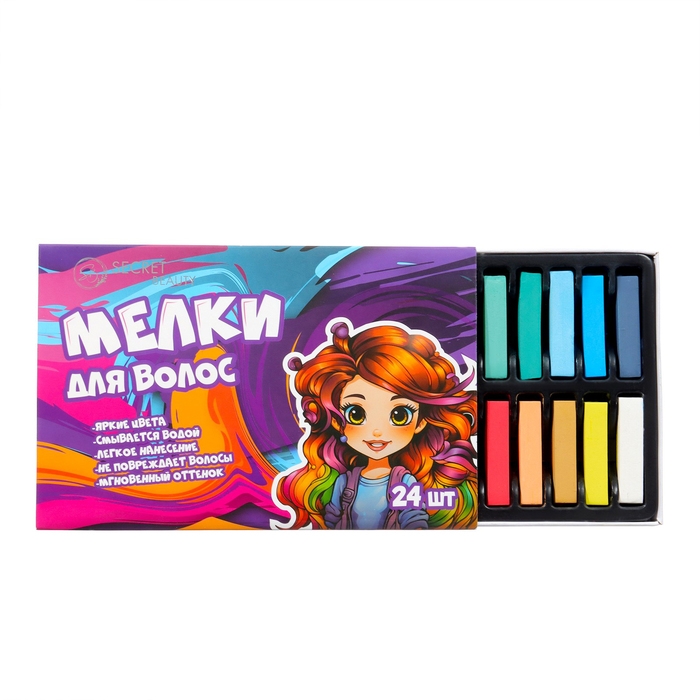 Мелки для волос, 24 шт. Мелки для волос, 24 шт.