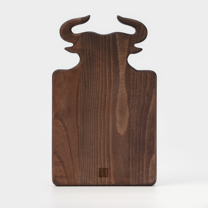 Доска для подачи блюд Wild Kitchen &laquo;Бык&raquo;, 34,5&times;21,5&times;2,5 см, тёмный бук