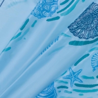 Штора для ванной &laquo;Ракушки&raquo;, 180&times;180 см, цвет голубой