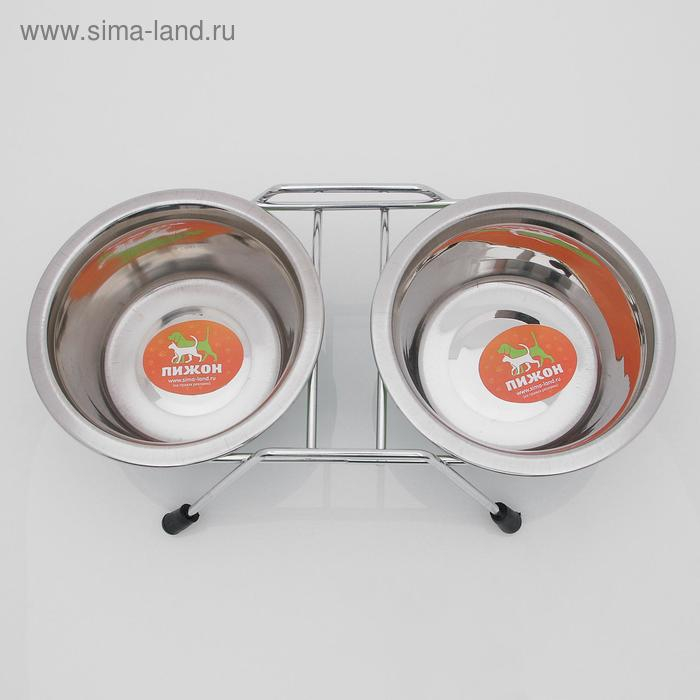 Набор из 2 цветных мисок на подставке, 2 х 225 мл Набор из 2 цветных мисок на подставке, 2 х 225 мл