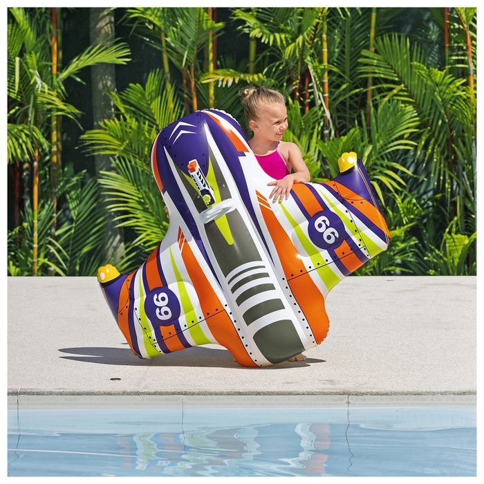 Плотик для плавания &laquo;Самолёт&raquo;, детский, 117х107 см, с водным пистолетом, 41503