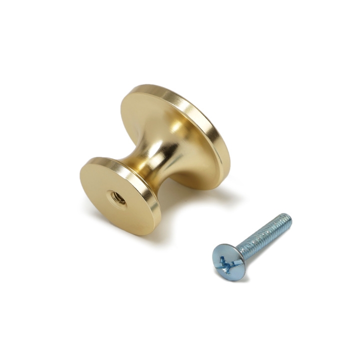 Ручка кнопка CAPPIO RK148, d=30 мм, цвет сатиновое золото