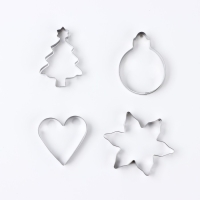 Новый год. Набор форм для печенья &laquo;Волшебные петельки&raquo;, металл, 4 шт