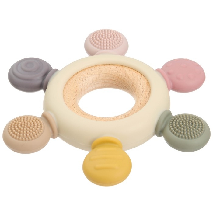 Прорезыватель силиконовый «Массажер», цвет розовый, бежевый, Mum&Baby Прорезыватель силиконовый «Массажер», цвет розовый, бежевый, Mum&Baby