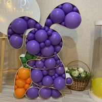 Каркас для аэромозаики фигура «Зайчик», белый, 1 шт. Каркас для аэромозаики фигура «Зайчик», белый, 1 шт.