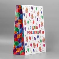 Пакет подарочный ламинированный, упаковка, &laquo;С днём рождения!&raquo;, 40 х 49 х 15 см