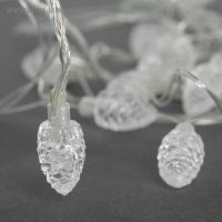 Гирлянда &laquo;Нить&raquo; 5 м с насадками &laquo;Шишки большие&raquo;, IP20, прозрачная нить, 20 LED, свечение мульти (RG/RB), мигание, 220 В