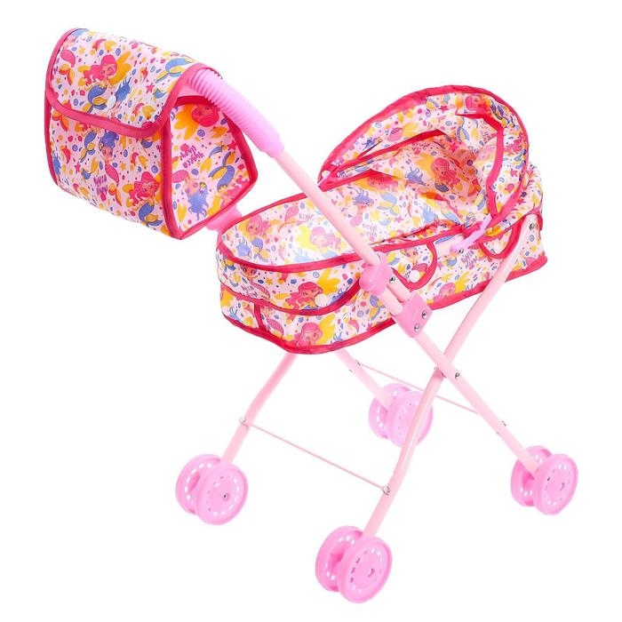 Коляска для кукол с сумкой &laquo;Русалка&raquo; универсальная, металлический каркас