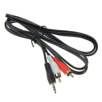 Кабель-переходник аудио Luazon Jack 3.5 (m) - 2xRCA (m), стерео, 1.2 м, черный Кабель-переходник аудио Luazon Jack 3.5 (m) - 2xRCA (m), стерео, 1.2 м, черный