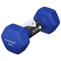 Гантель неопреновая ONLITOP, 3 кг, цвет синий