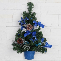 Ёлка декор настенная "сюрприз" 45 см d ниж яруса 25 см, синий Ёлка декор настенная "сюрприз" 45 см d ниж яруса 25 см, синий