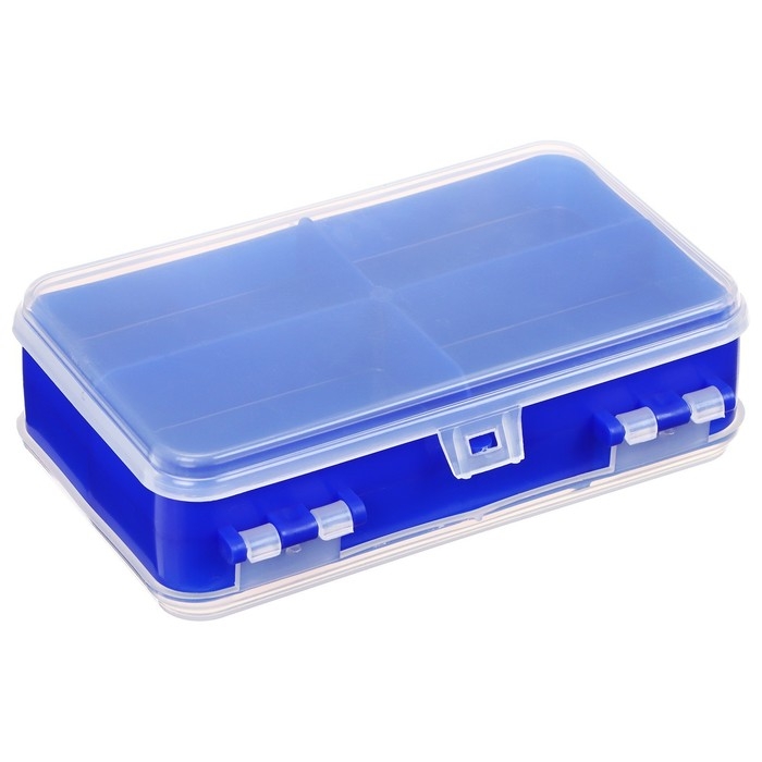 Коробочка для оснастки Helios двухсторонняя, 14 x 8 x 4 см, синяя