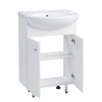 Комплект мебели: Тумба "Вега 55" + раковина "Элегия"/"Исеть 55", 57,5 х 49,5 х 85 см Комплект мебели: Тумба "Вега 55" + раковина "Элегия"/"Исеть 55", 57,5 х 49,5 х 85 см