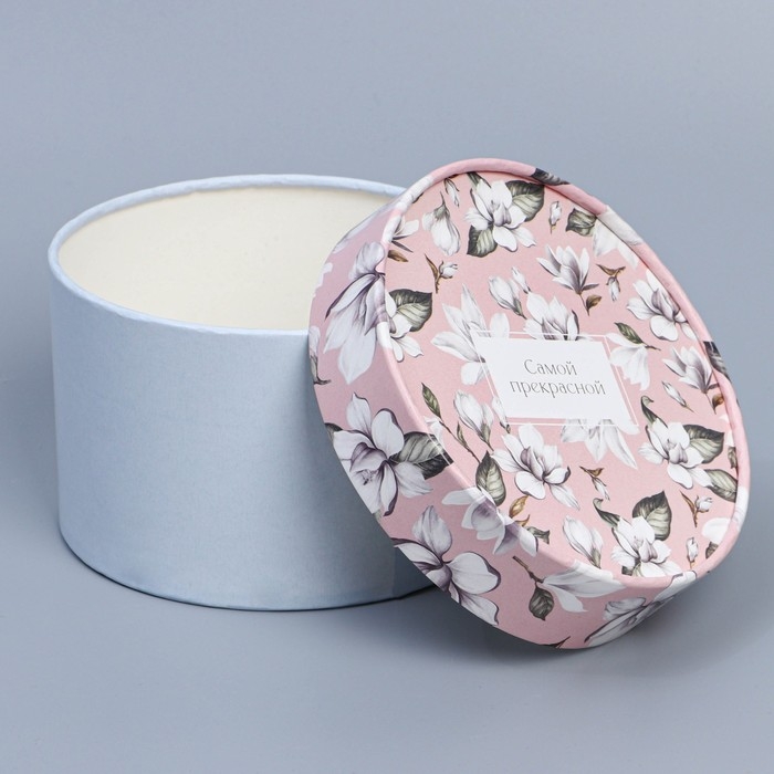 Набор шляпных коробок 2 в 1, упаковка подарочная, &laquo;Цветы&raquo;, 16 х 11.5, 13 х 9 см